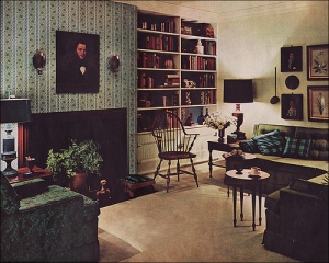 livingroom colonial revival style